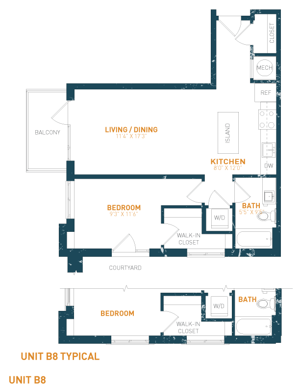 View Brookland Press's Forge 925-B302 Apartment Floor Plan in DC